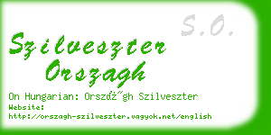 szilveszter orszagh business card